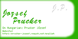 jozsef prucker business card
